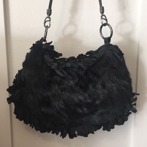 Phoebe and Josephine Fringe and Fur Handbag - Picture 2 of 6